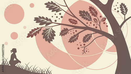 abstract pastel shapes with soft shadows