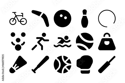 black playing icons set