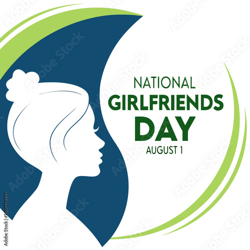 Celebratory graphic design for national girlfriends day with a focus on connection and affection