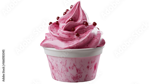 Wallpaper Mural Pink ice cream isolated on white background
 Torontodigital.ca