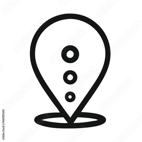 Ideal for website or app interfaces, this icon with three dots in a location pin is perfect for indicating places or locations. Great for maps.