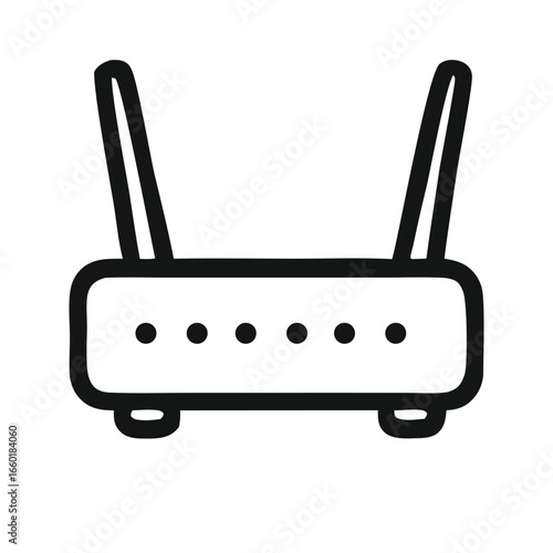 Wallpaper Mural Simple black line drawing of a wireless router icon for home network equipment. Suitable for technology and internetrelated designs. Torontodigital.ca