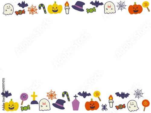 かわいいハロウィンのフレームイラスト