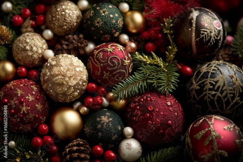 Christmas tree decorations background image