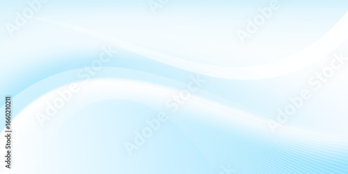 Abstract white wavy glowing lines on a blue background. Futuristic digital high-technology pattern. Health Care concept.