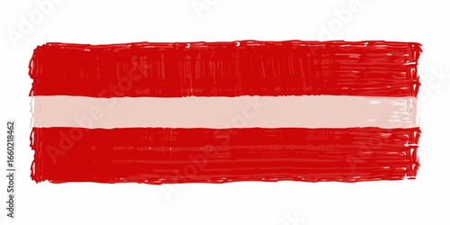 Hand Painted Latvian Flag Abstract Art Design