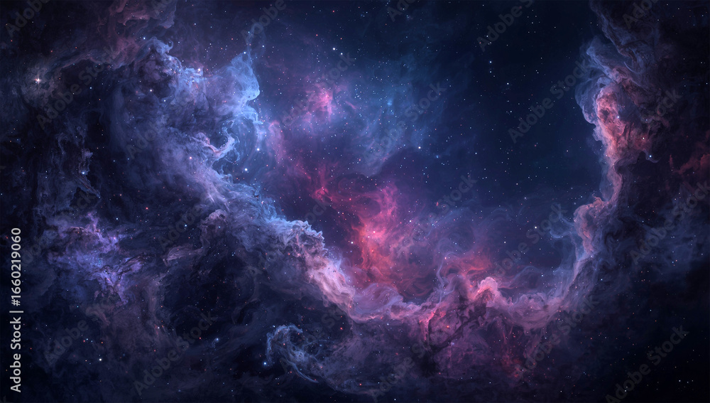 Fototapeta premium A vast and intricate nebula with swirling clouds