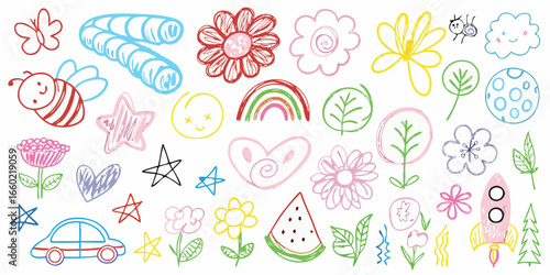 Colorful Childrens Drawings