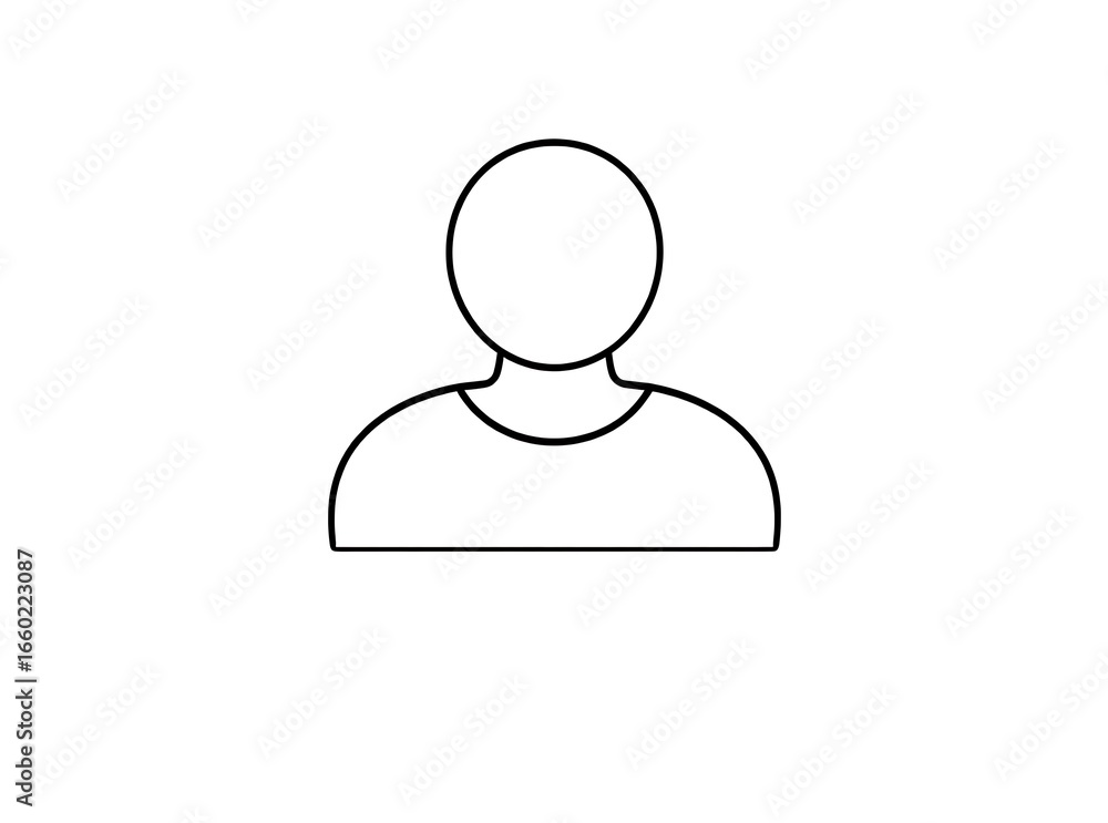 Silhouette Person Icon: A simple, clean outline of a person icon, representing a human figure. Perfect for use in user interfaces, design projects, and conceptual imagery. Silhouette Person Icon: A simple, clean outline of a person icon, representing a human figure. Perfect for use in user interfaces, design projects, and conceptual imagery.