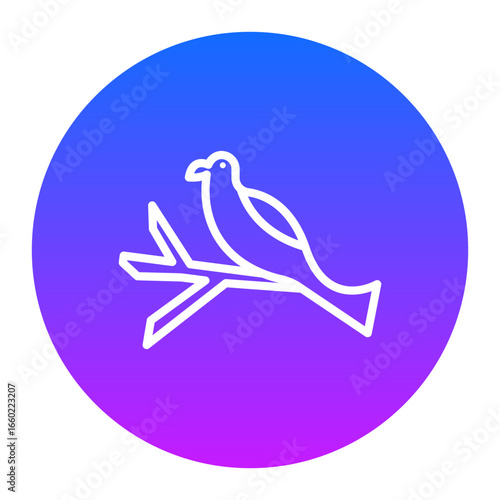 Spring Birds Vector Icons