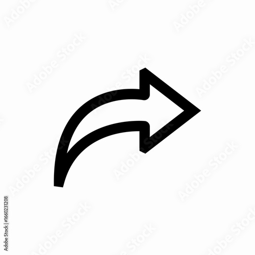 share arrow right icon vector sign
