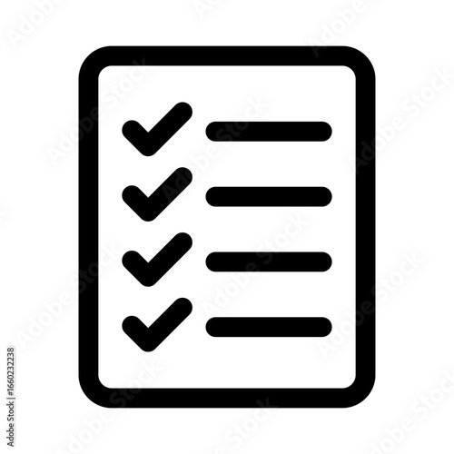 simple checklist or to-do list icon representing planning, checklist icon, task management, and productivity for work or personal organization