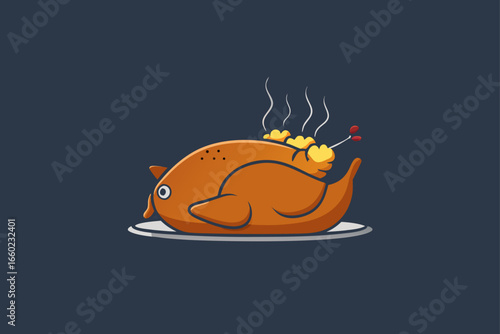 vector illustration of a chicken
