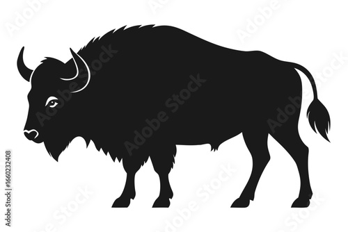 Indian Bison Silhouette Isolated Transparent Vector for National Wildlife Day Celebration