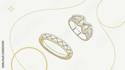 minimalist gold jewelry on a marble surface