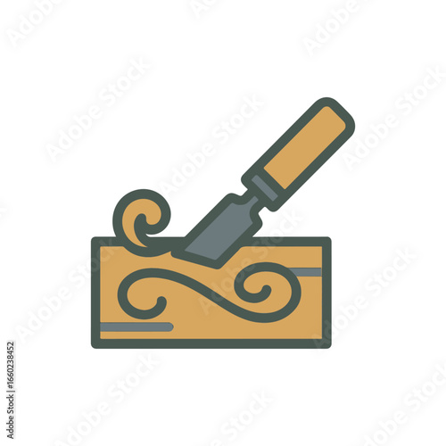 engraving flat icon color vector on white background
Vector color flat icon on white background