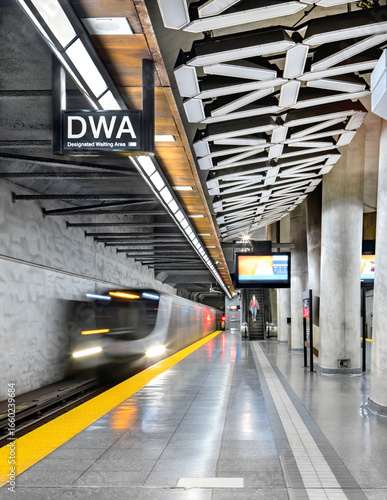 Photography Train arriving at subway station