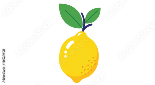 Vibrant lemon slice illustration with colorful accents
