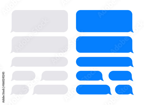A set of different kinds of chat and text bubbles