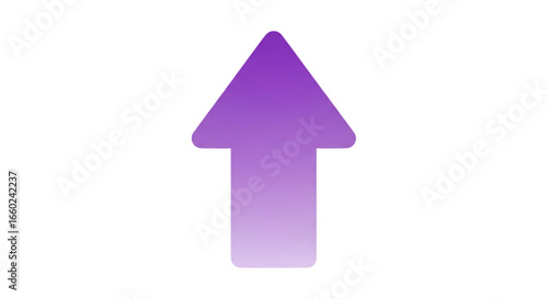 Gradient purple upward arrow png file transparent background
