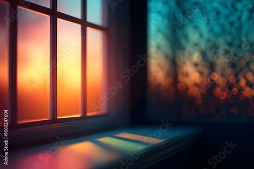 Warm light of hope through the window