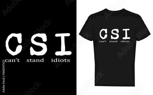 Cartoon Cat Illustration with Police Theme and CSI Reference Design for Prints
