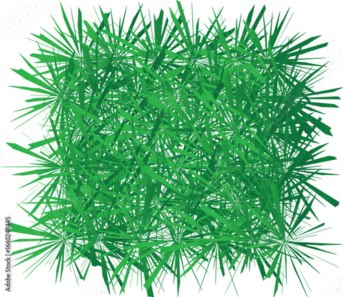 Green abstract plant or grass background, Lush green abstract background with chaotic plant forms
