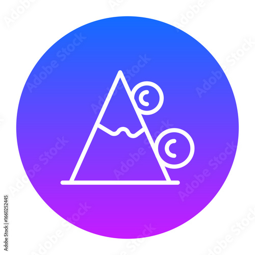 Snow Avalanche Vector Icons