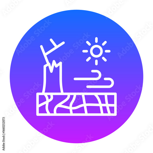 Desertification Vector Icons