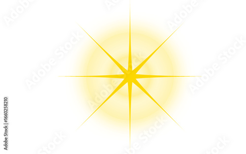 Glowing star rays design with light effect