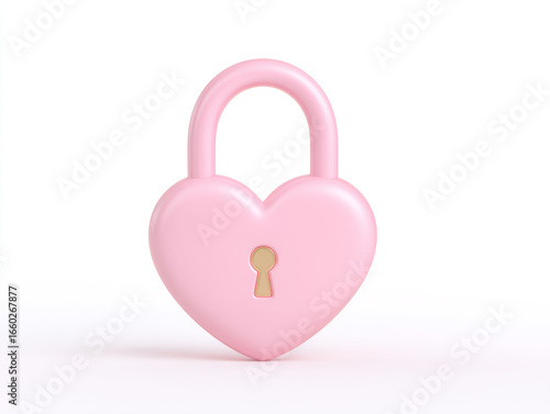 Pink heart-shaped lock