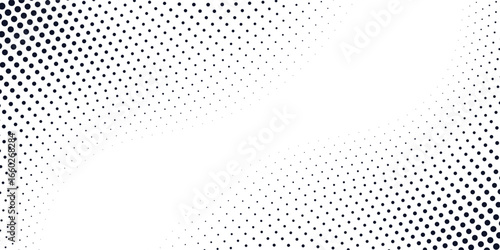 Light gradient halftone dots grunge wide background shape dots Monochrome dotted texture modern seamless modern arts