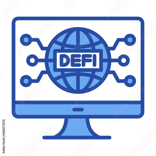 Defi Protocol Blue Vector Icon