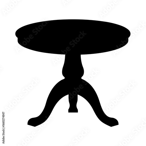 Classic round pedestal table silhouette
