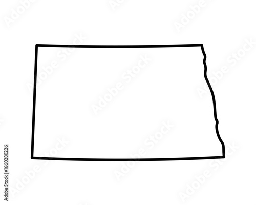North Dakota state map outline