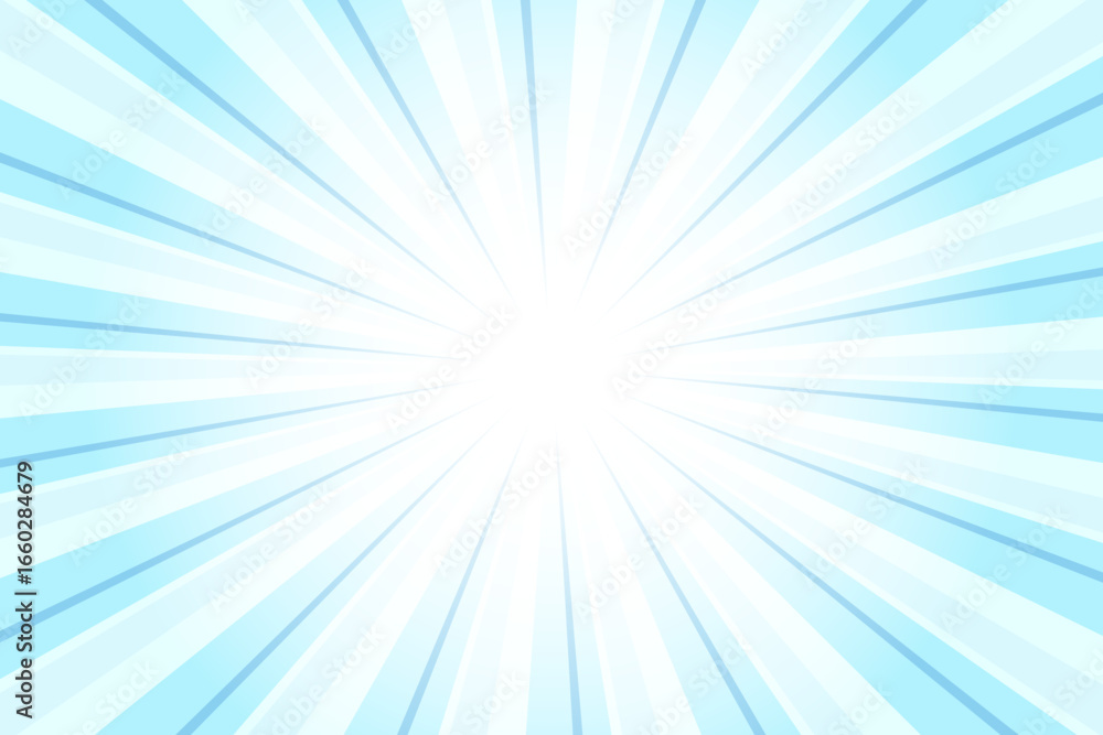 Baby Blue Background with Sun Ray. Abstract Texture with Light of Sunburst. Radial Beam of Sunlight. Retro Background with Flash. Abstract Blue Sunburst Vector Illustration. Baby Blue Background with Sun Ray. Abstract Texture with Light of Sunburst. Radial Beam of Sunlight. Retro Background with Flash. Abstract Blue Sunburst Vector Illustration.
