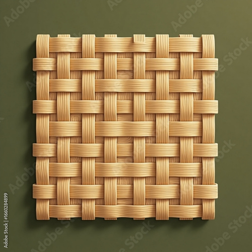 Seamless Woven Wood Basket Texture	