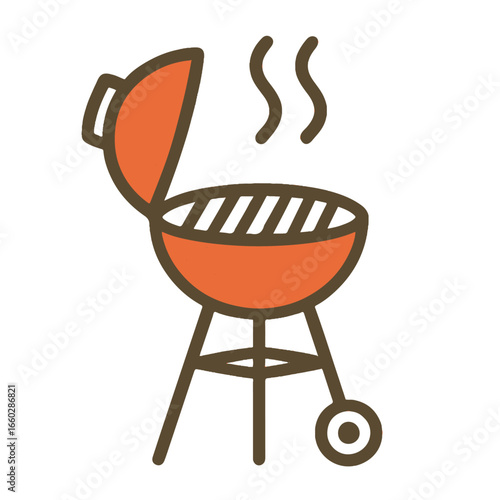 grill flat icon color vector on white background
Vector color flat icon on white background