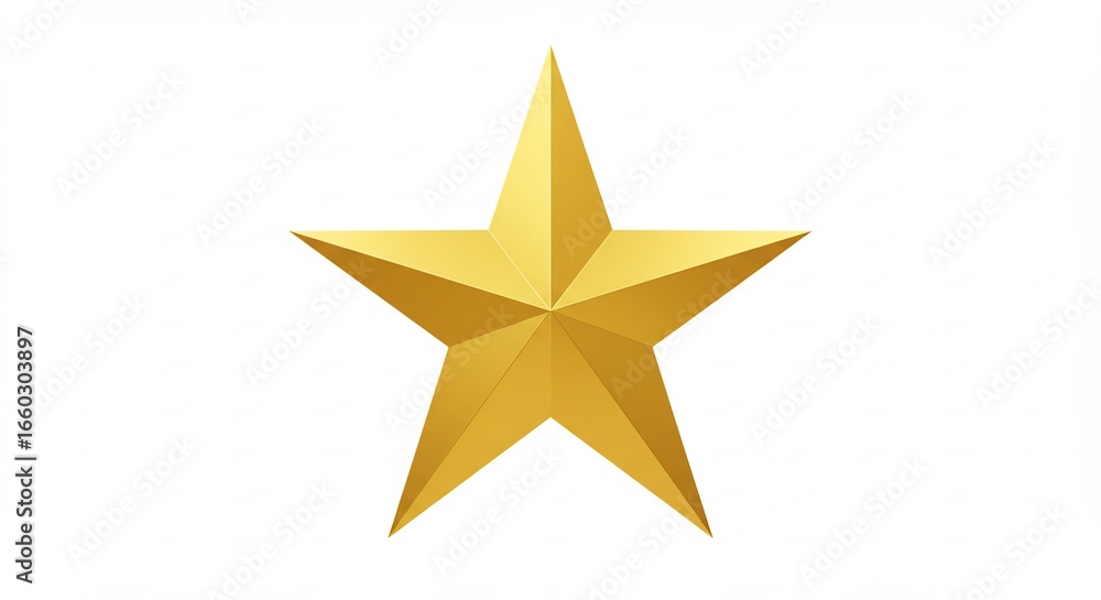 Obraz premium 輝く金色五芒星 上品な光沢 シンプルデザイン. AI Generated