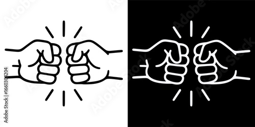 Two Hands Doing a Fist Bump Icon