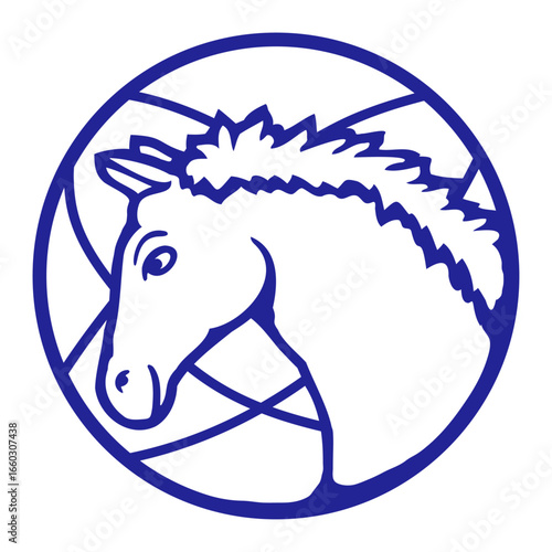 Horse stands rider cartoon riding cute comic cool