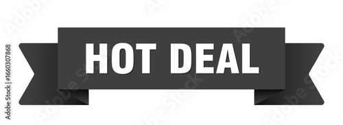 hot deal ribbon isolated on transparent background. hot deal ribbon