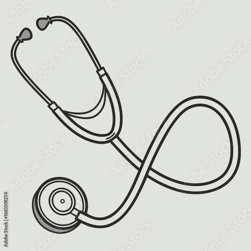 Stethoscope illustration for medical examination and healthcare