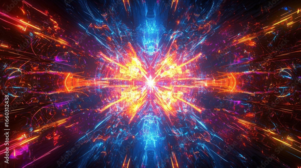 Fototapeta premium Abstract glowing colorful design pattern