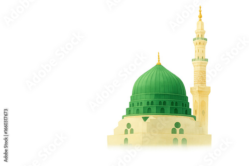 Foto masjid nabawi, green dome mosque, prophet mosque madinah, masjid nabawi dome, is