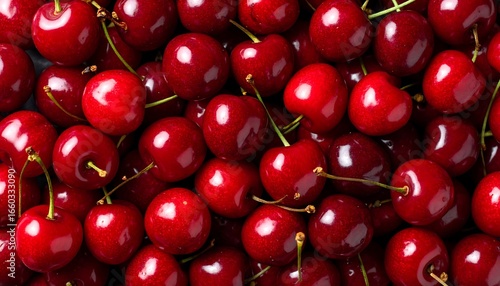 Wallpaper Mural Ripe Red Cherries Closeup. Torontodigital.ca