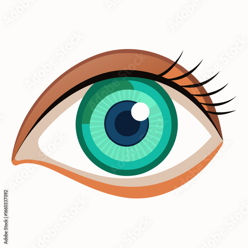 Stunning close-up of a vibrant green human eye with detailed iris and expressive eyelashes, symbolizing vision, perception, and focus for modern concepts.