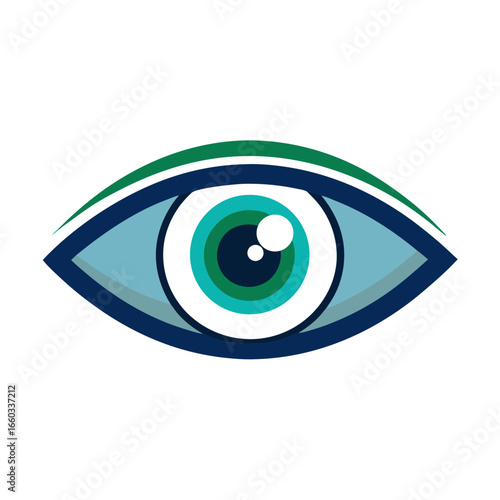 Sharp, modern eye illustration symbolizing vision, focus, and insight, perfect for healthcare or technology branding and concepts.