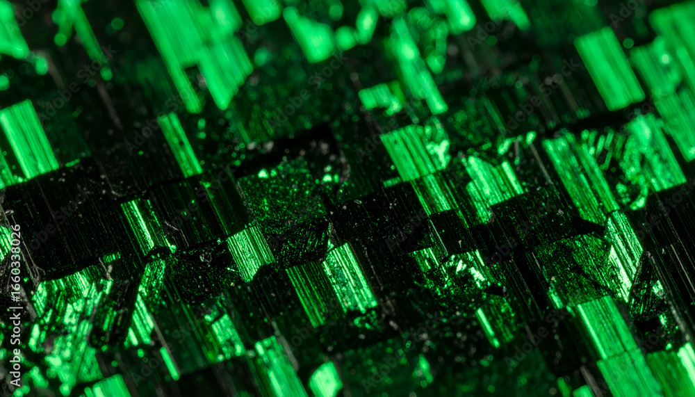 Fototapeta premium Abstract Green Geometric Texture Background