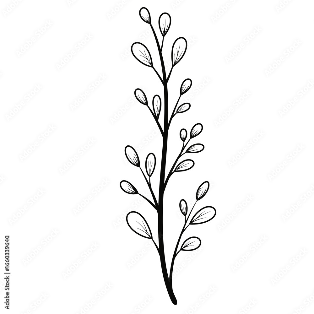 Flower black line art. Flower black line art.